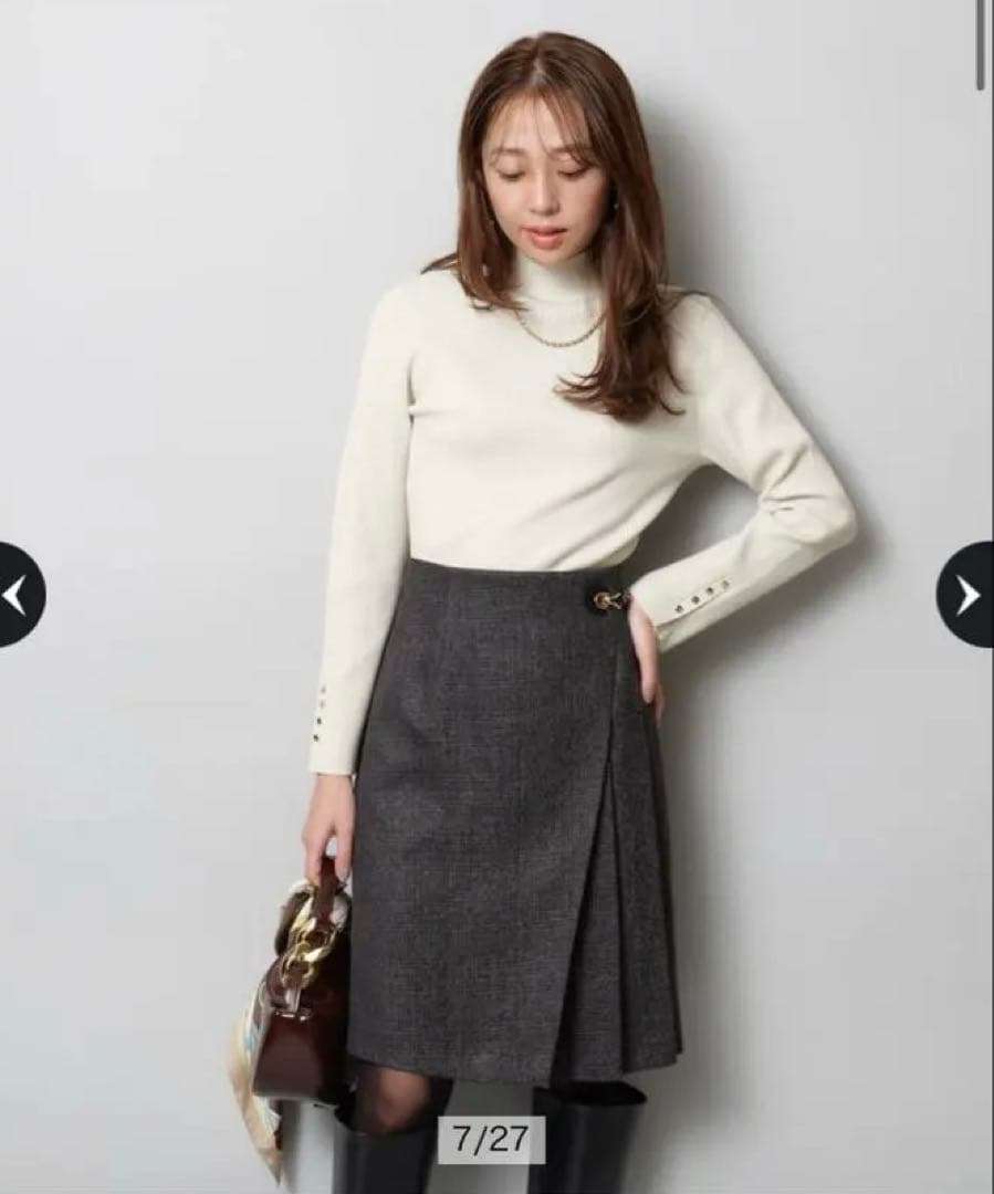 JUSGLITTYサイドプリーツミニスカート 黒　S