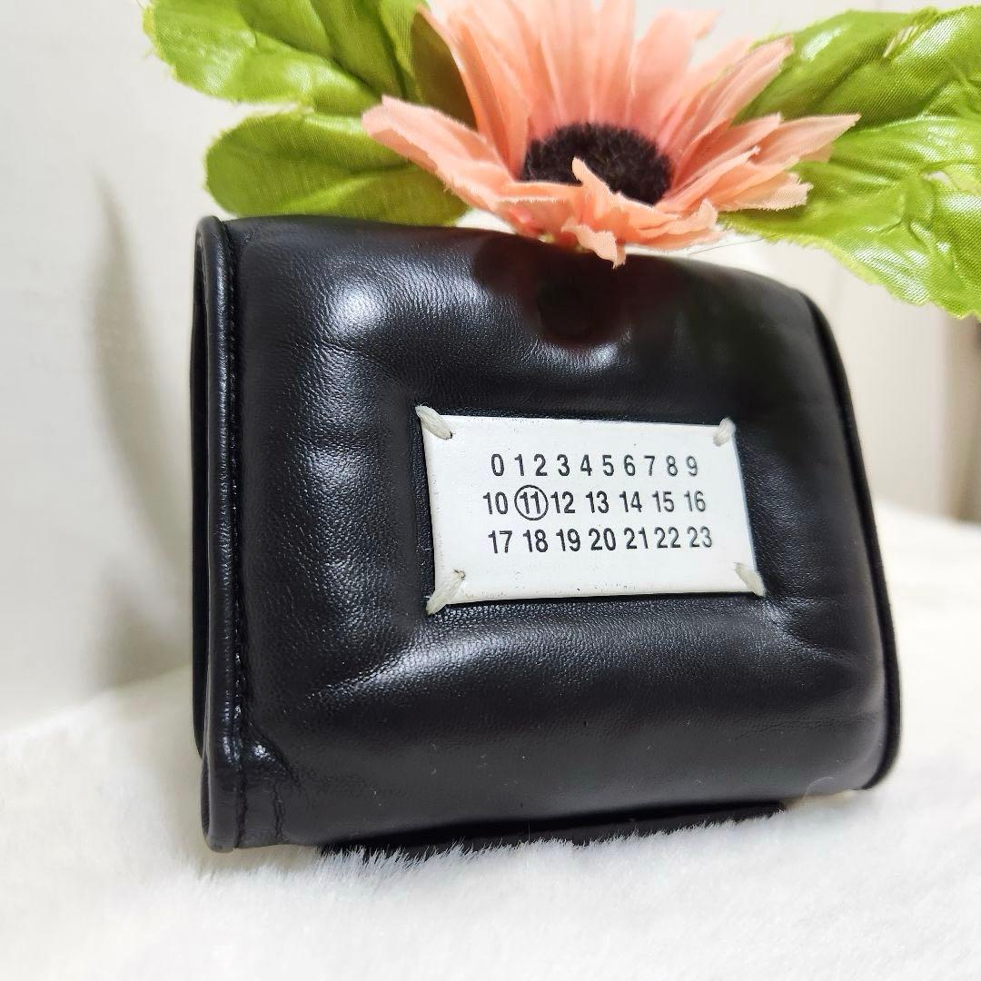 ✨極美品　正規品✨マルジェラ　三つ折り　グラムスラム　カレンダー　ステッチ　黒