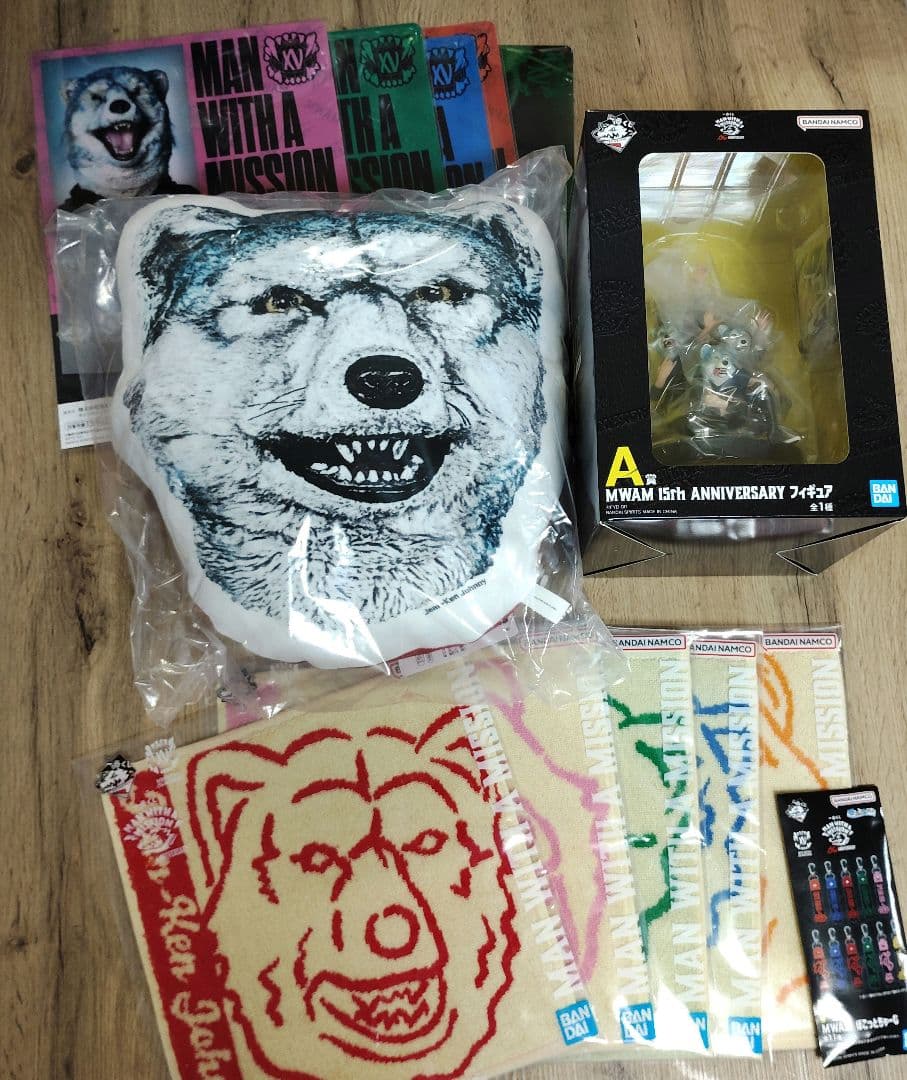 マンウィズアミッション一番くじA・E・I・J・K未開封フィギュアクッションまとめ