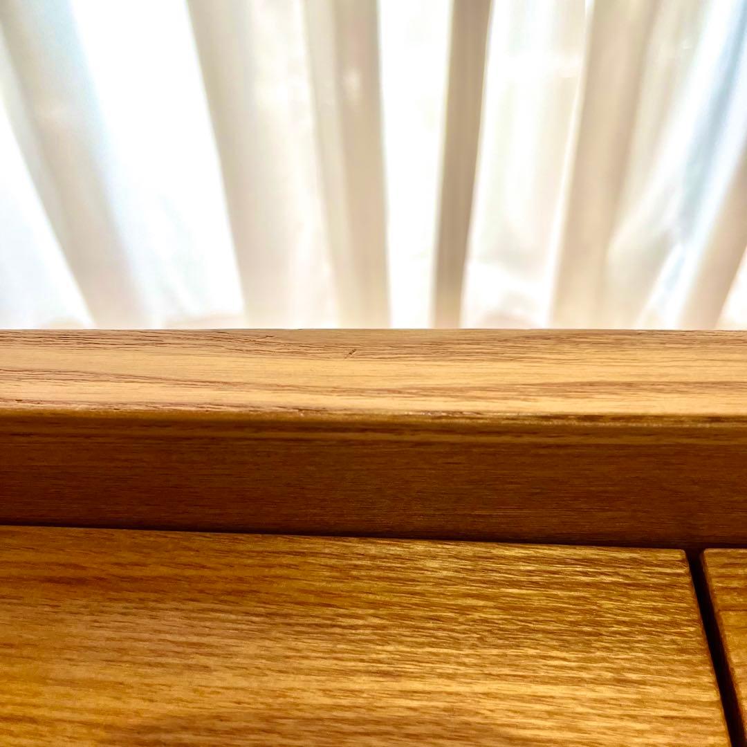 【取り置き中（mie様）】無印良品　オーク ローテーブル 引き出し付き