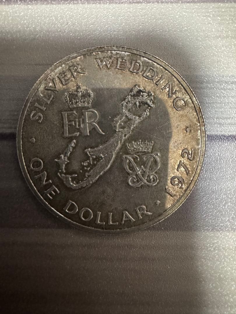 早い者勝ち！ バミューダ 1ドル 銀貨 1972年 エリザベス2世