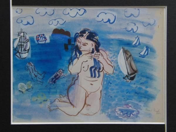 Raoul Dufy、BAIGNEUSE、海外版超希少レゾネ、新品額付