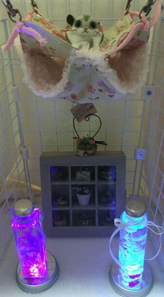 モモンガハウス(水彩花)暖かプードルボアに丈夫な綿麻キャンパス生地❗