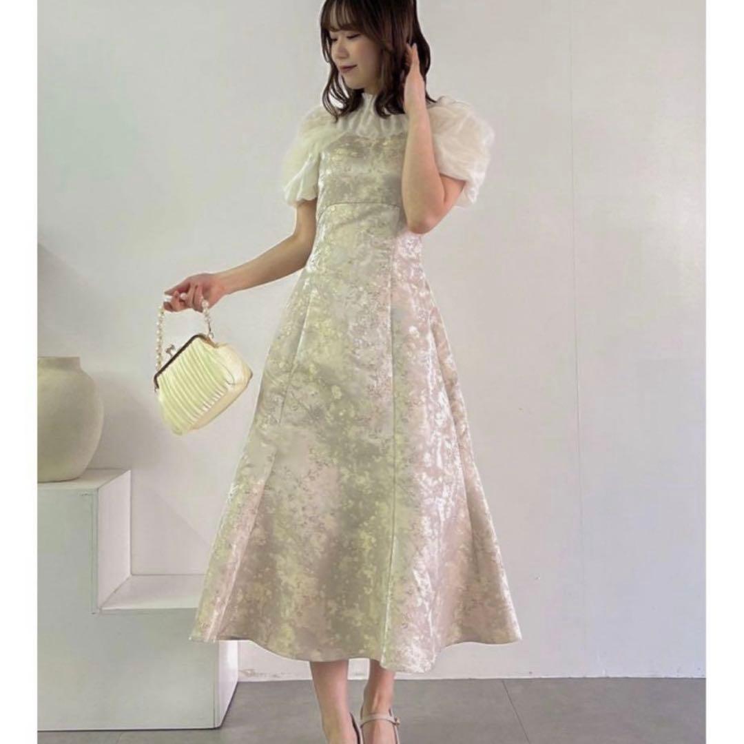 dazzlin シアーベールジャガードワンピース