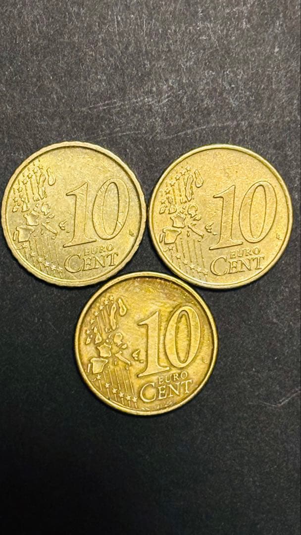 イタリア3種、激レア、、10セント3枚セット