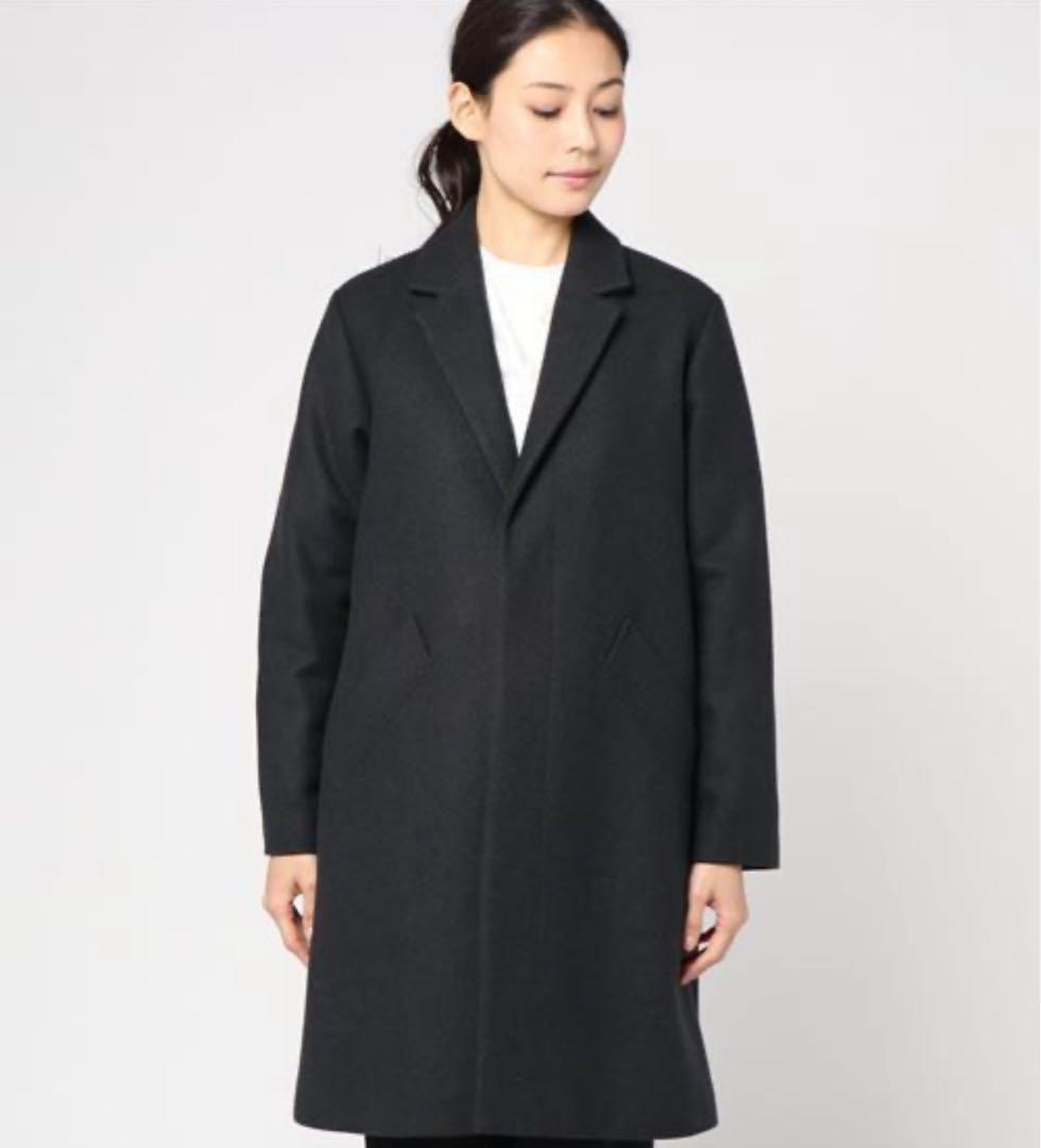 A.P.C. ダークグレー シングルブレスト コート チェスターコート 34