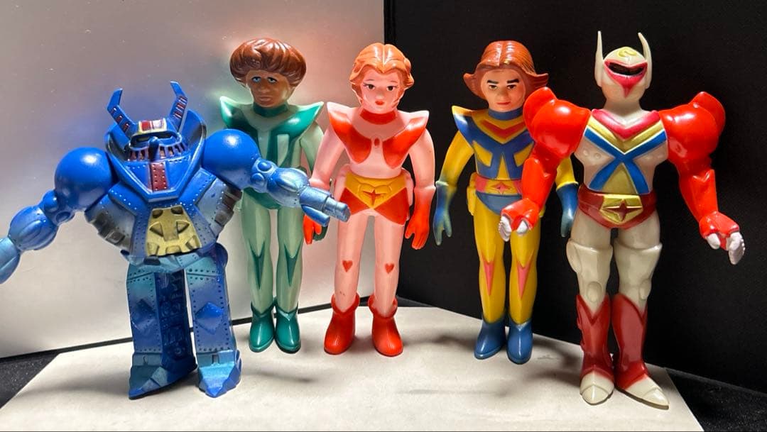 当時物 タツノコプロ 宇宙の騎士 テッカマン ソフビ セット 5体