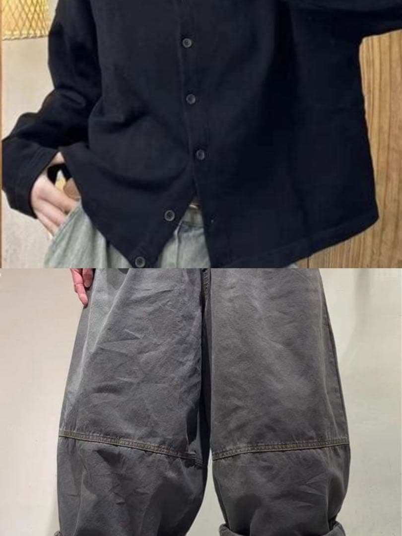 ひーちゃんさん　二点　グレー サルエルパンツ