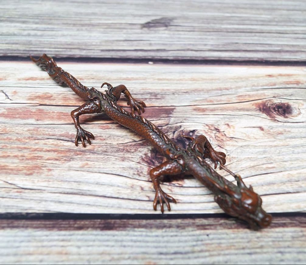 銅器 蘇工手作 竜筆架 筆棚 鎮紙 竜置物 茶寵 装飾品 工芸品 美術品 置物