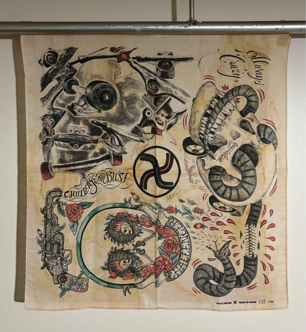 challenger × Fustyworks 100枚限定 コラボバンダナ