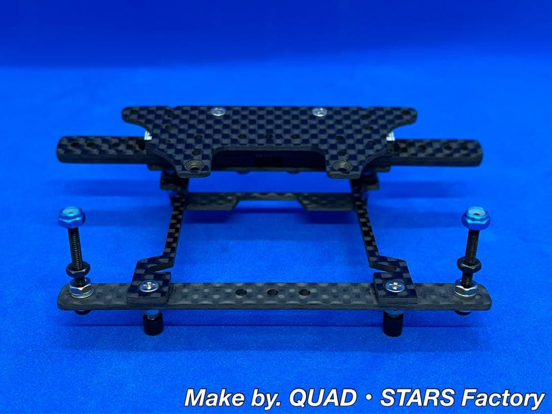 【ミニ四駆・MS用】2軸ATスライドダンパー＋フロント提灯　2021／カーボン