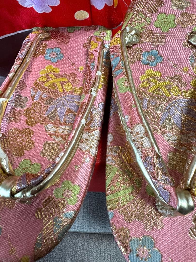 7歳七五三　セット　グリーン系着物