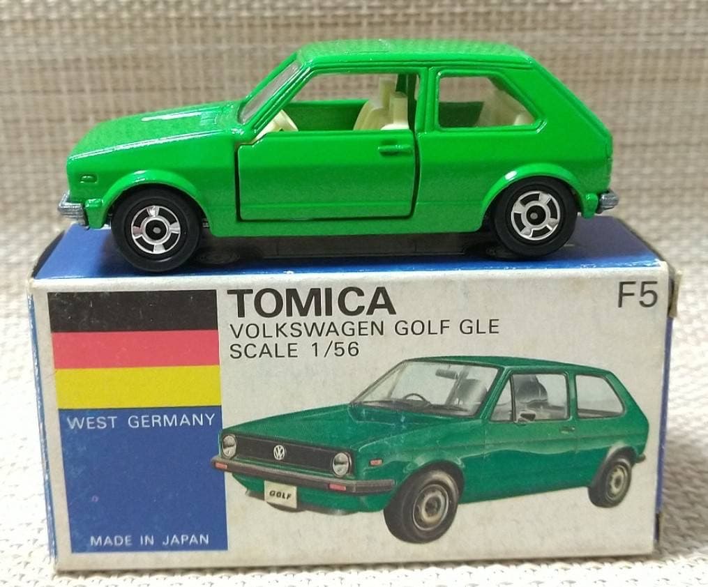 トミカ青箱F5-2-7 VWゴルフGLE 一般輸出 日本製 当時物 入手難易度C