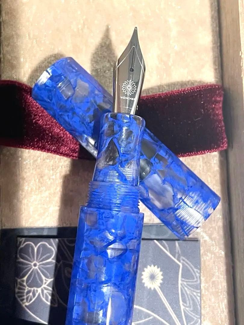 カレイド万年筆・ブルーマーブル・風雲