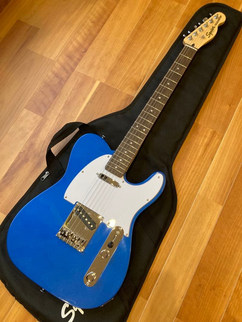 Squier Telecaster 青 ギターケース付き