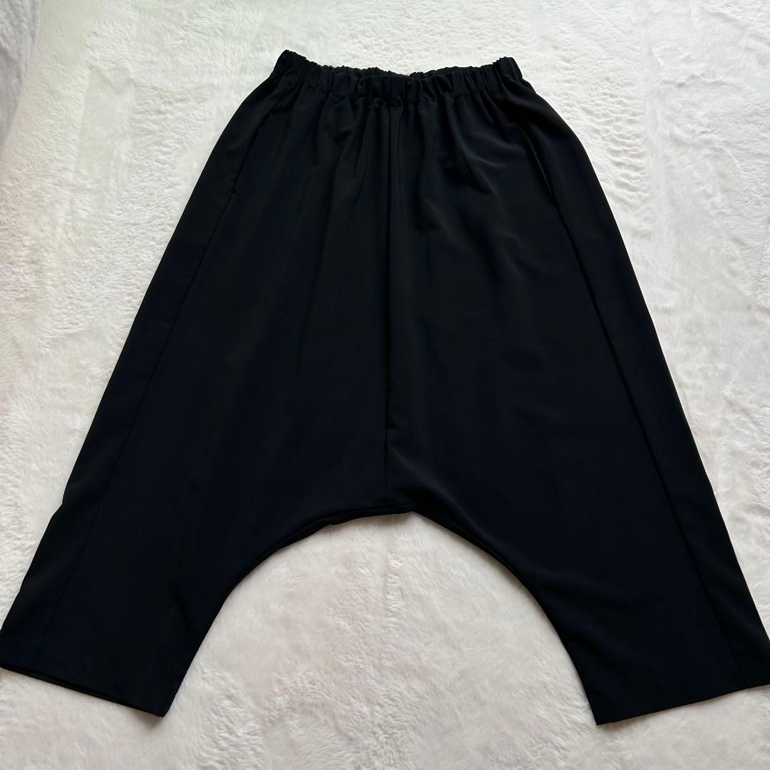 美品　ミズイロインド　サルエルパンツ　ブラック　2(Ｌ)