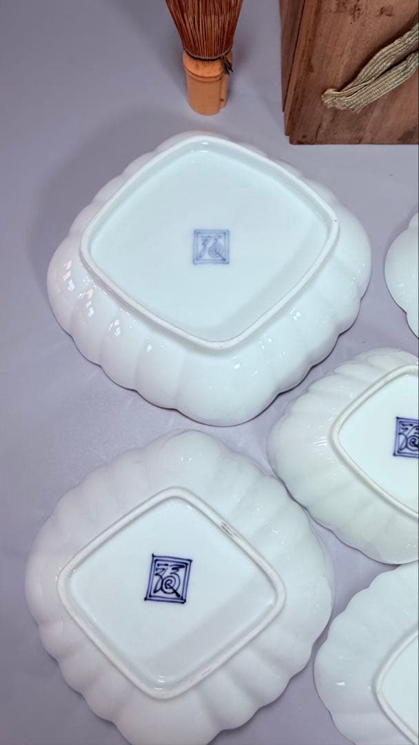 大正～昭和初期　十二代　酒井田柿右衛門　牡丹鳳凰画　揃物　渦福　共箱　合資会社