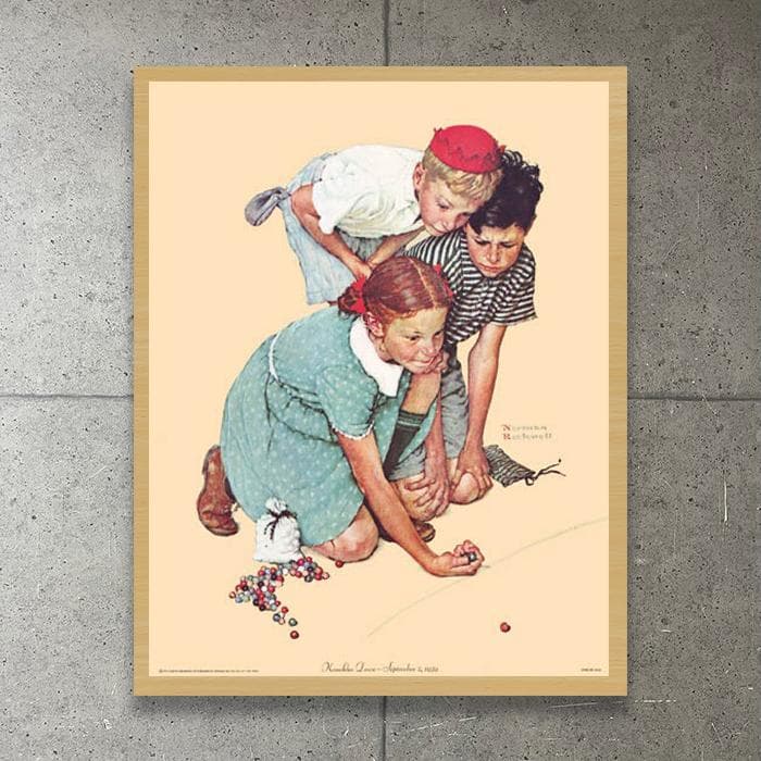 額装品/Knuckles Down/ノーマン ロックウェル/ポスター/インテリア