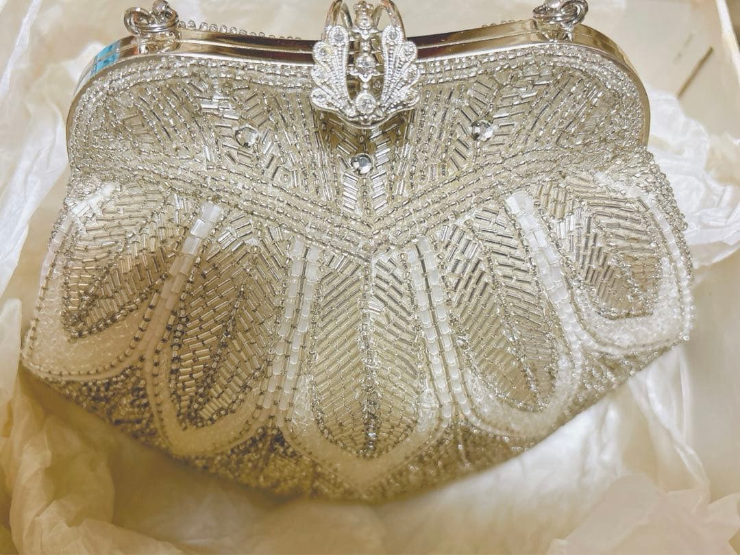 ビーズ刺繍バッグ アンティーク フォーマルバッグ