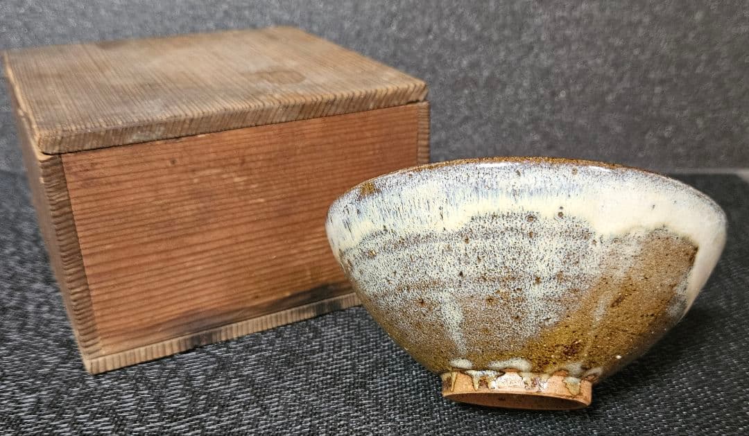 京焼【銀閣茶堂印】東山天目　天目茶碗　共箱　書付け箱　茶道具　茶器　茶事　茶の湯