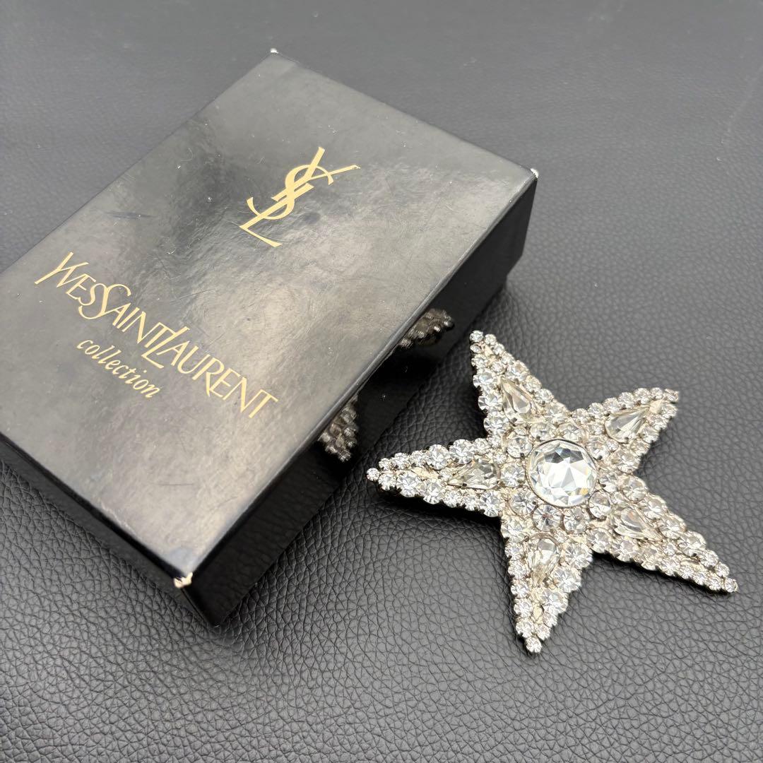 希少　Yves Saint Laurent リヴゴーシュ　星形　スター　ブローチ
