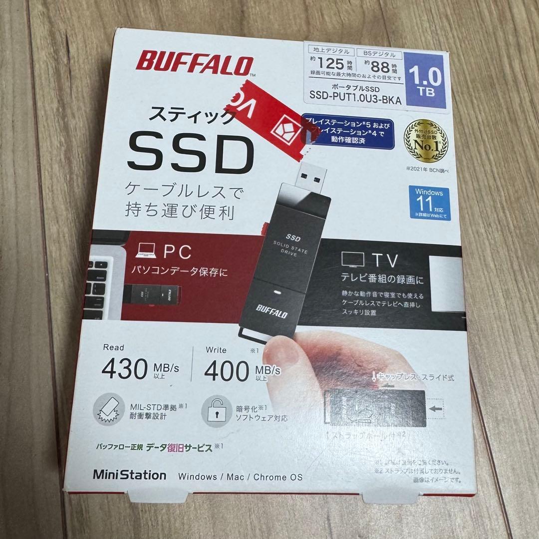 BUFFALO SSD-PUT1.0U3-BKA 1.0TB スティックSSD