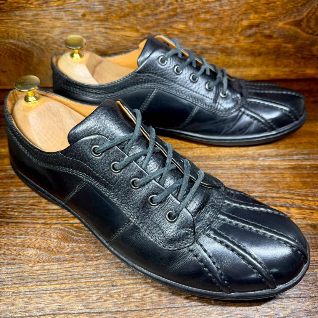 ◆REGAL◆リーガル 25.5cm レザースニーカー 黒 ブラック 革靴