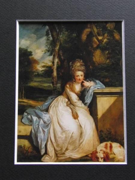 サー・ジョシュア・レノルズ、モンクトン嬢閣下、希少な画集より、高級新品額・額装付