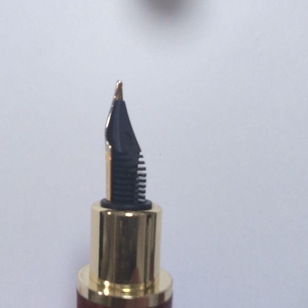 万年筆　金木犀 花梨紅白特上 万年筆 金色金具 M