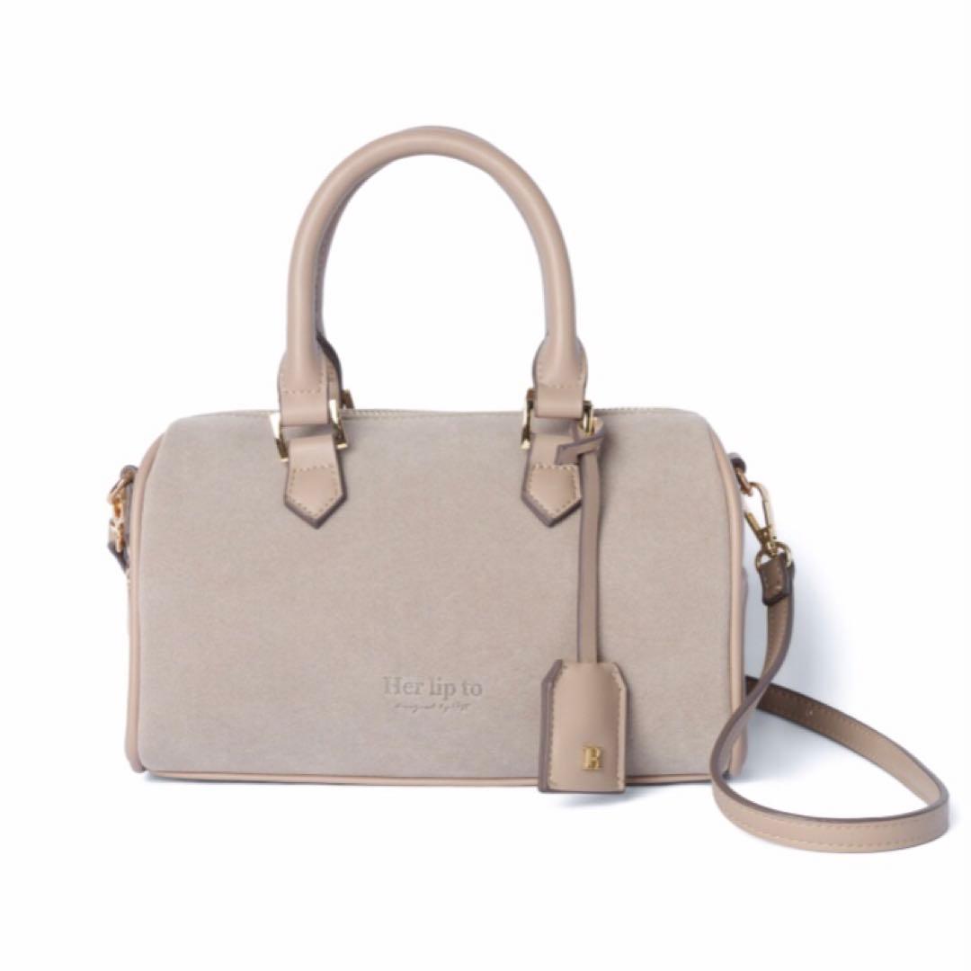バッグ Her lip to Suede Mini Boston Bag taupe