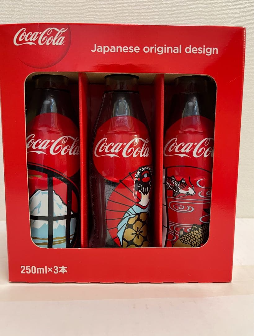 【鑑賞用】コカ・コーラ 日本オリジナルデザイン×3本