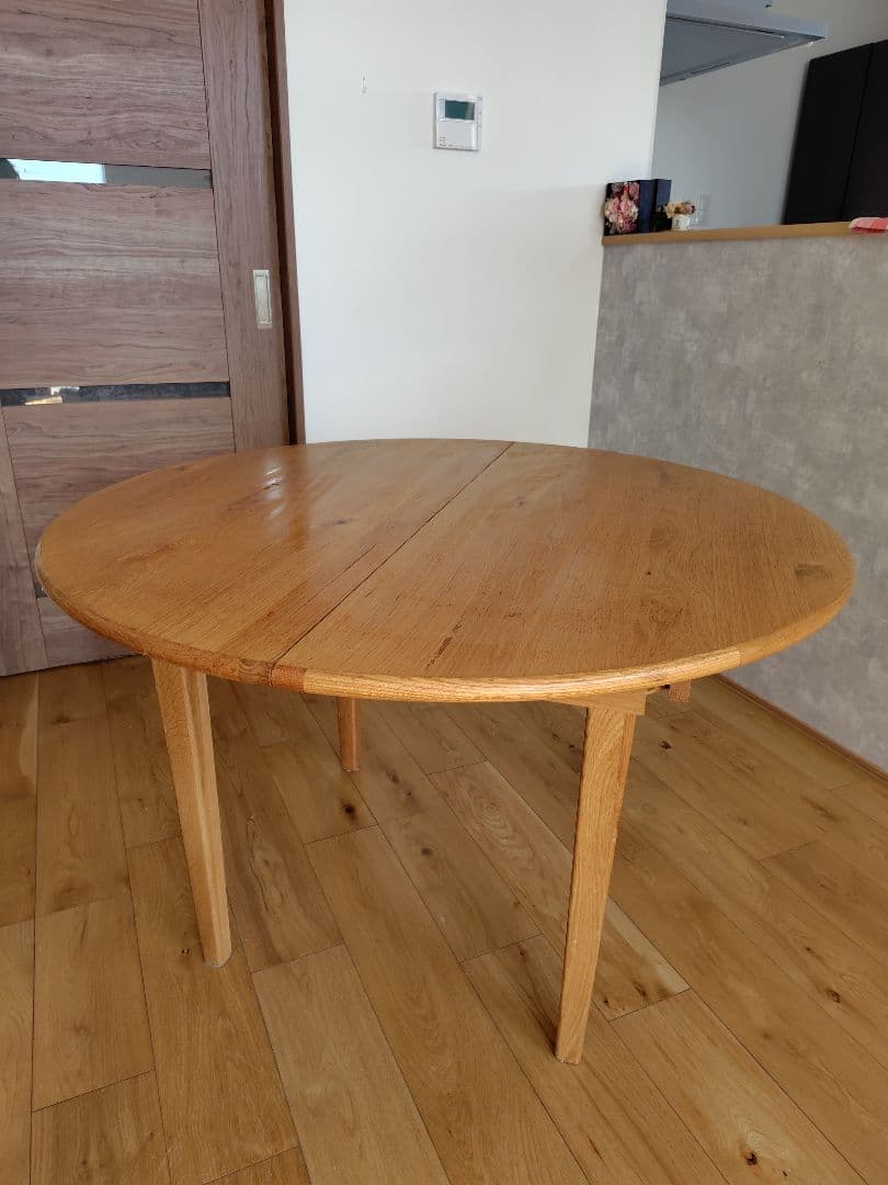 Ｒe:ＣＥＮＯ 伸張式ダイニングテーブル　ナチュラルウッド