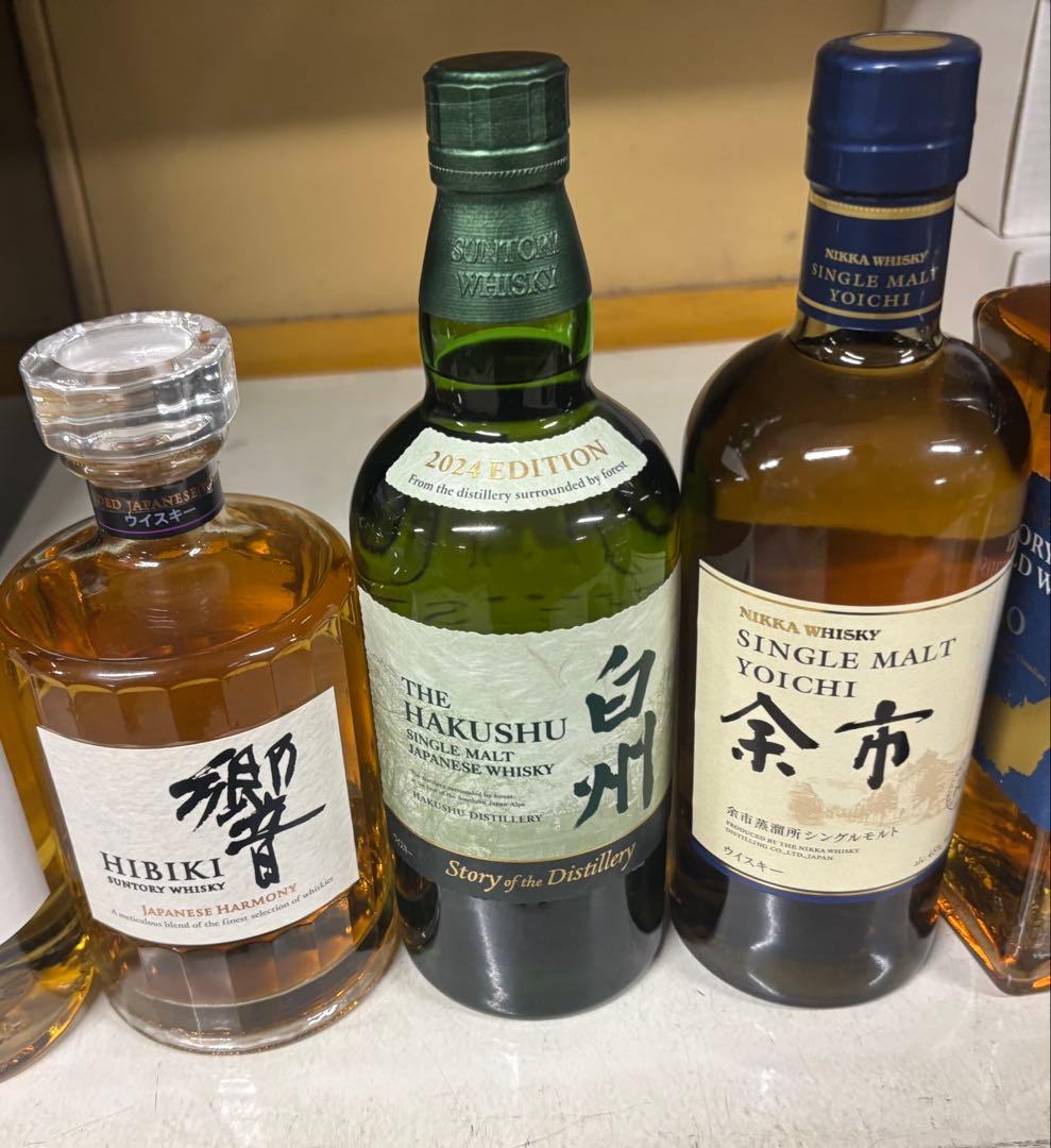 Hibiki, Hakushu, Yoichi, Suntory ウイスキー