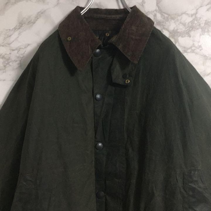バブアー　ビューフォート　オイルドジャケット　襟コーデュロイ　カーキ　Ｌ☆