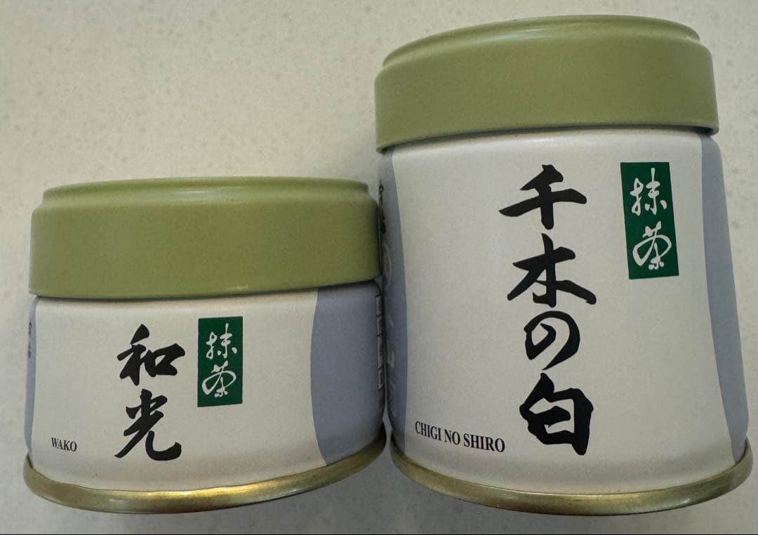 抹茶小山園　 和光 20g1缶　千本の白 40g1缶