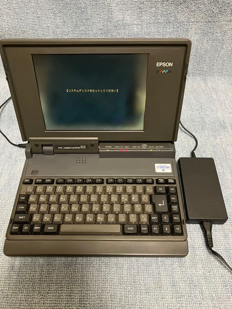 EPSON PC-486 NOTE AS 本体 社外ACアダプター付きジャンク