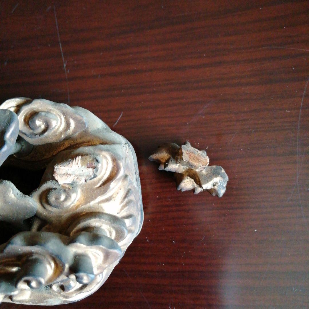 木製仏具　金色天女装飾　20cm　江戸後期～昭和初期