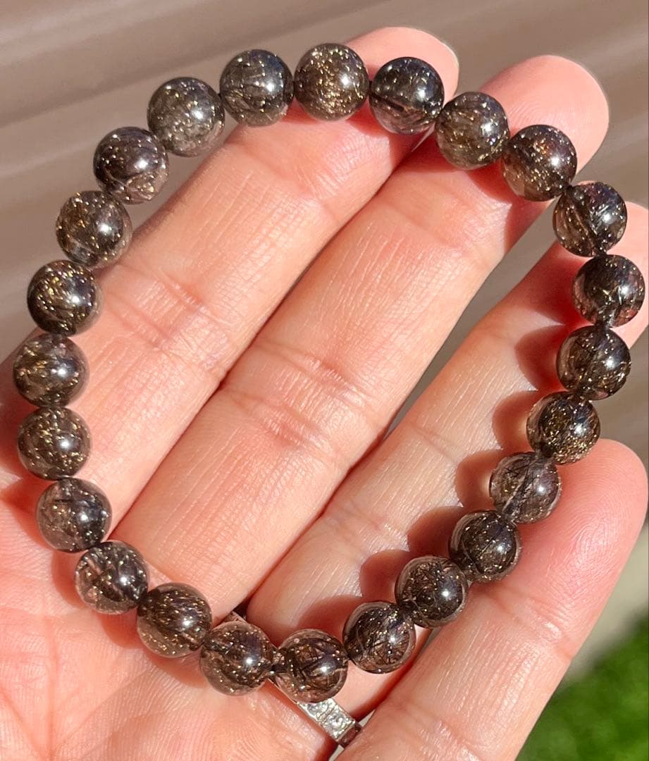 希少✳︎ブラックブロンズルチルクォーツ財運を築く✳︎勝負強さルチル沢山