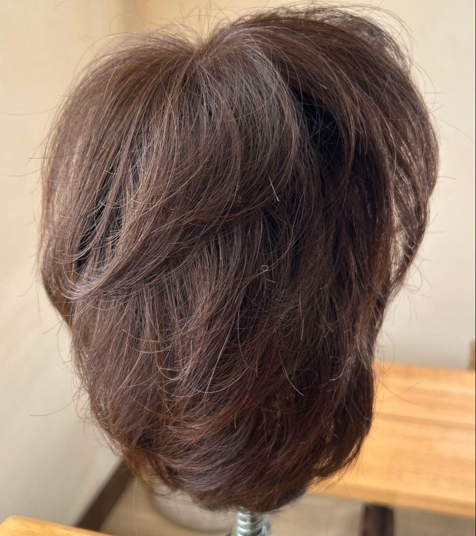 ラパンドアールリュネール　人毛MIX　ブラウン ショート ショートボブ