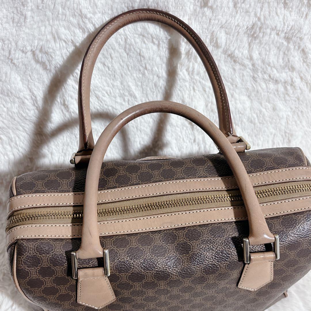 セリーヌ /CELINE/ミニ ボストンバッグ/マカダム柄 /ブラウン/M13