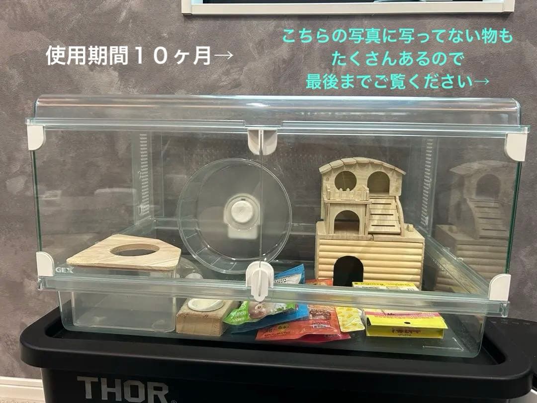 【総額2万円相当！ハムスター飼育セット】GEX グラスハーモニー・新品おやつ付き