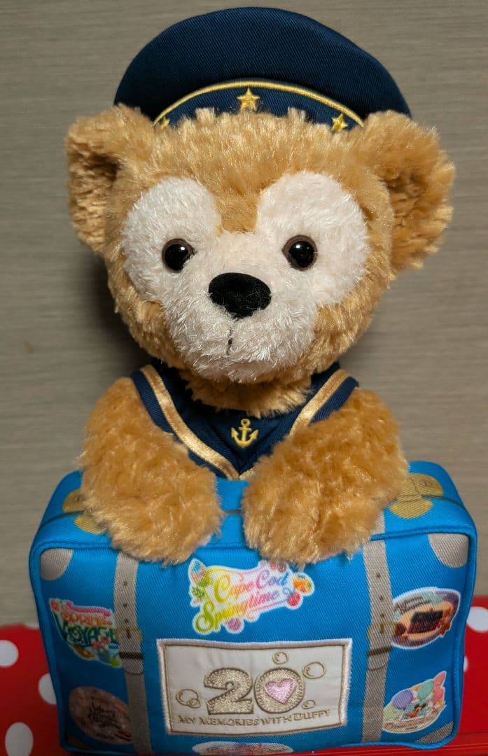 ディズニーシー★ダッフィー20周年ぬいぐるみトランクダッフィーぬいぐるみ★タグ付