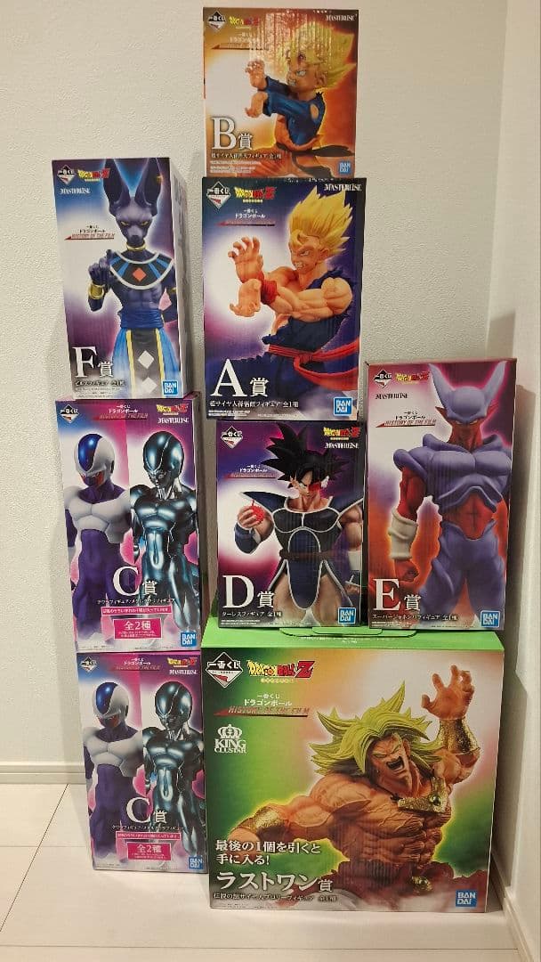 新品未開封　開封品　ドラゴンボール　一番くじ　ヒストリーオブザフィルム８体セット