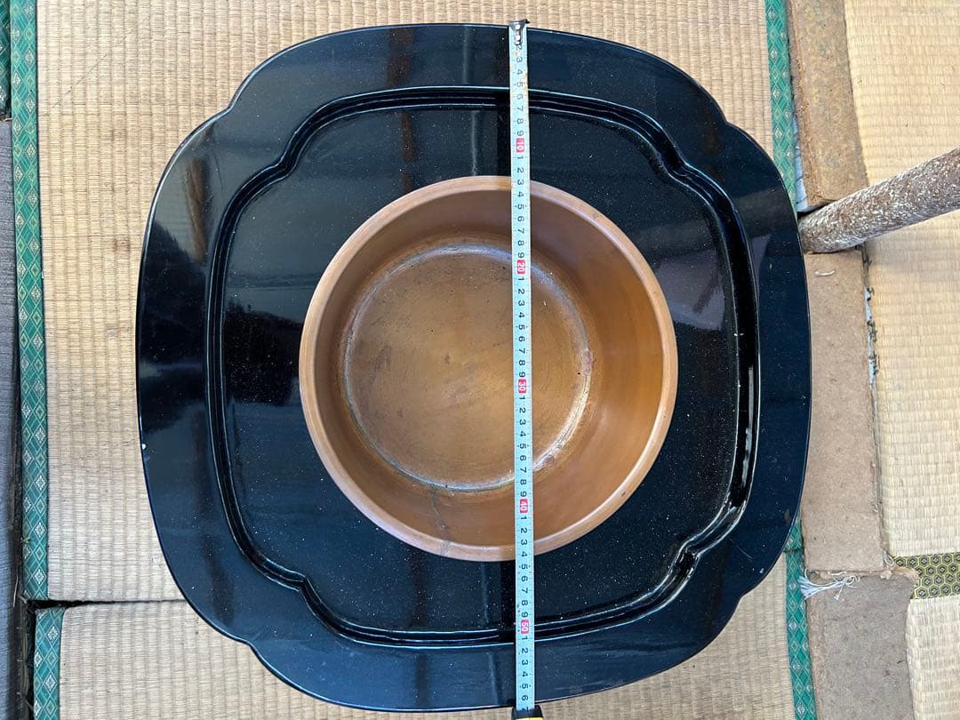 黒色漆器 四角形椀 金色装飾