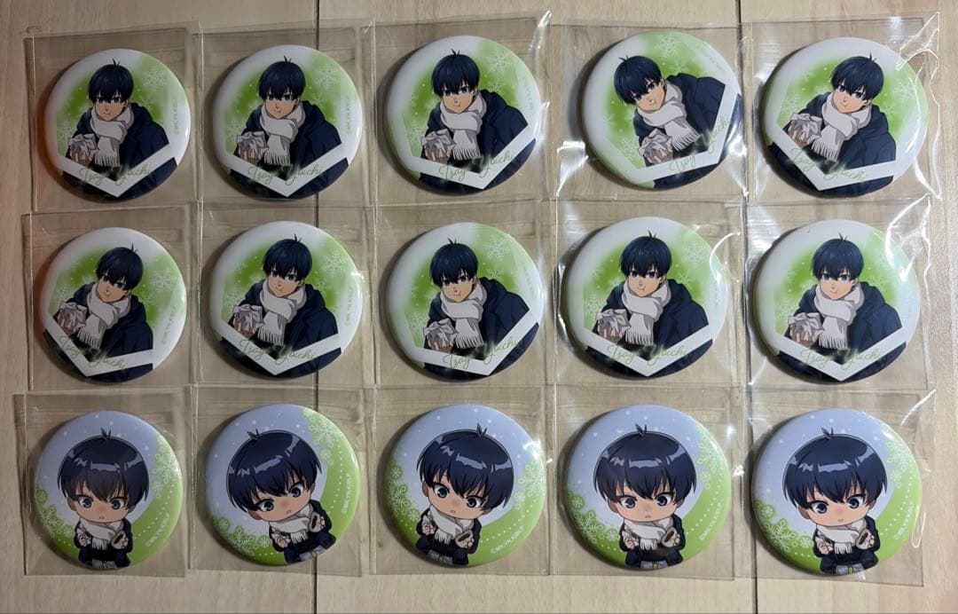 まねきねこ　ブルーロック　缶バッジ　等身　みにきゃら　SD 15点セット　潔世一