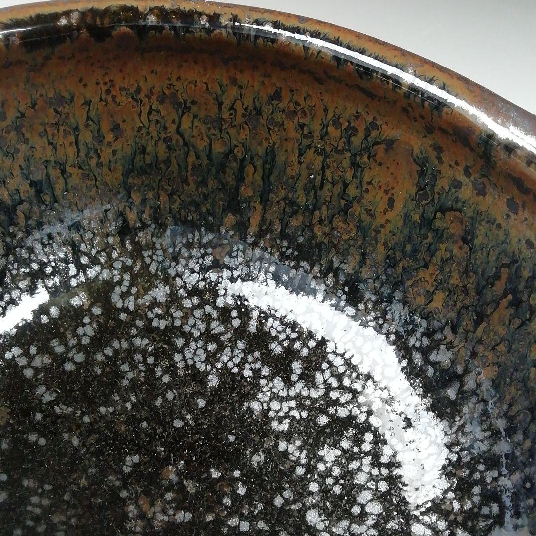 Ｔ３３１　茶碗　『瀬戸油滴茶碗』『十三代　山口小左エ門 作』共箱　抹茶碗　茶道具