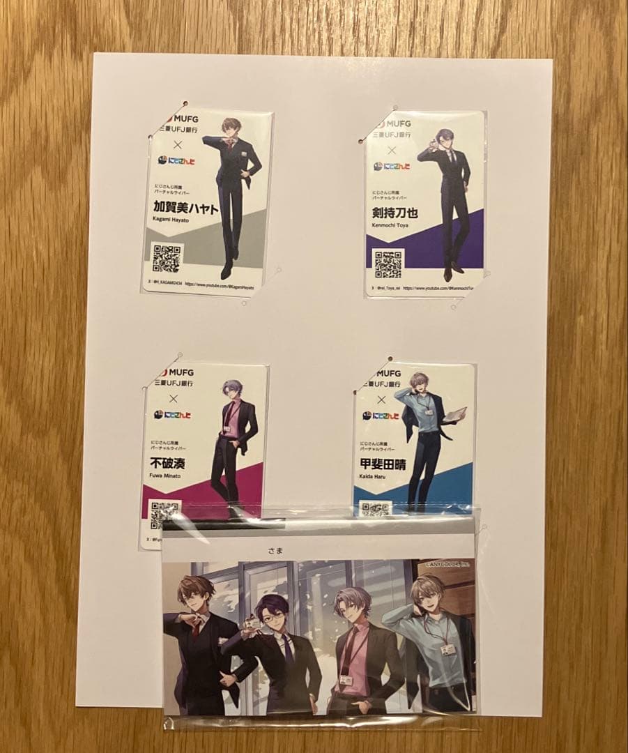 にじさんじ　ROF-MAO 名刺風イラストカード4枚&ノートセット