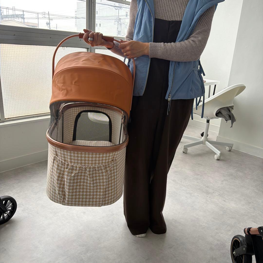 開封済み 少し大きめペットカート 折りたたみ可能 30kgまで 中型犬 多頭飼い