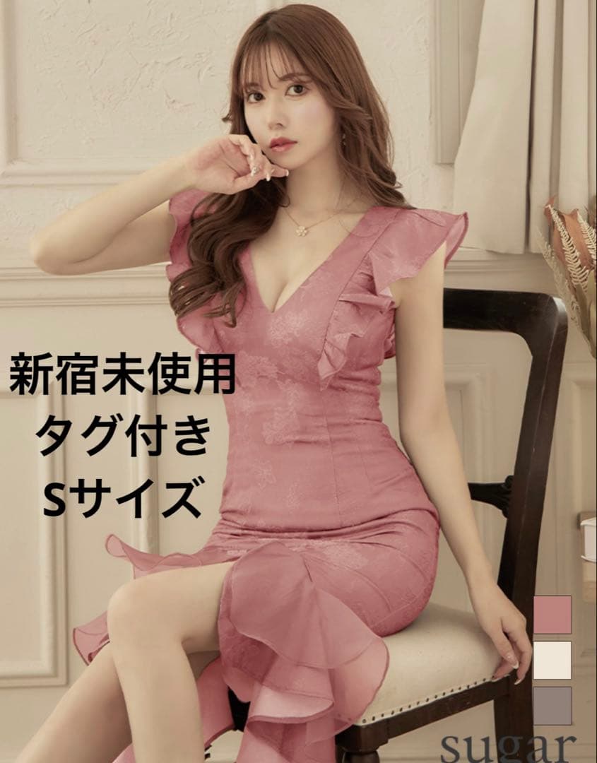 新品　DEA. マーメイド　フリル　ワンピース　ミディアムドレス　キャバドレス