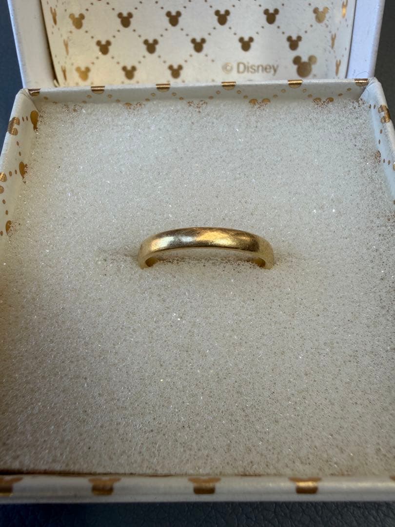 【18金】 K18リング シンプル 私的刻印あり 18金リング